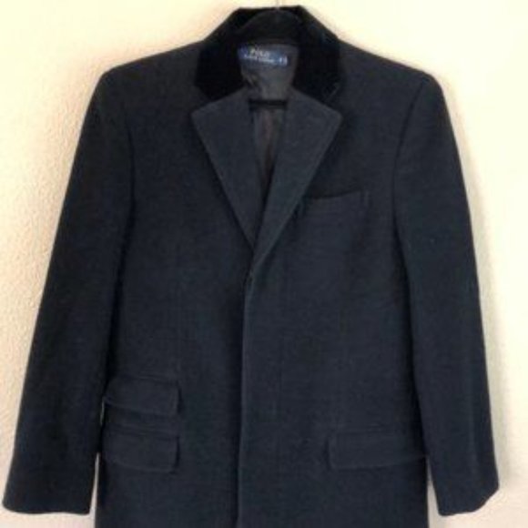 POLO Black Wool Blend Coat - Picture 2 of 9